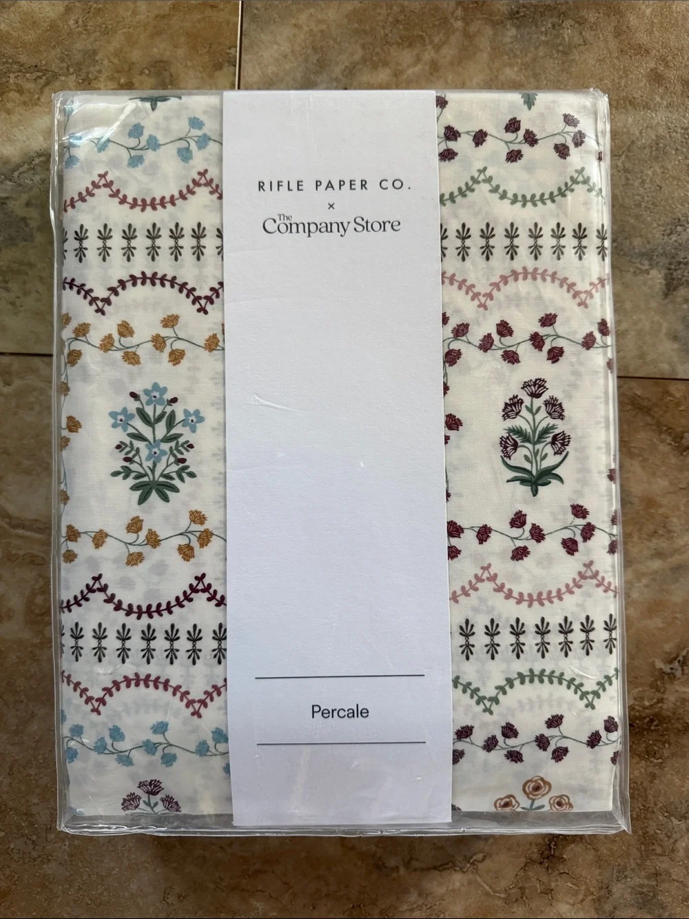 Rifle Paper Co. x Company Store Lottie Percale Queen Duvet Cover